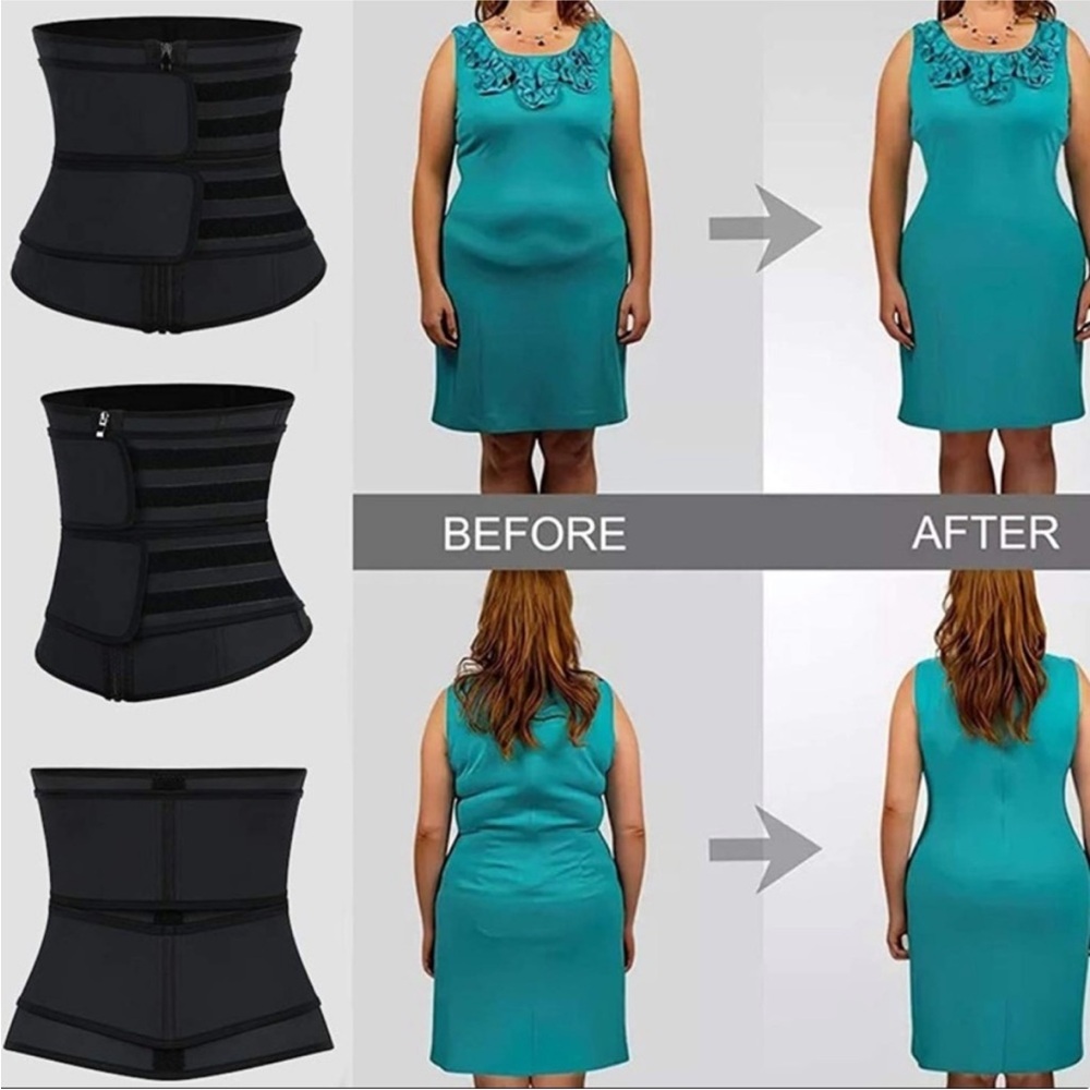 Womens Corset Latex Waist Trainer Shapewear - Picture 5 of 13
